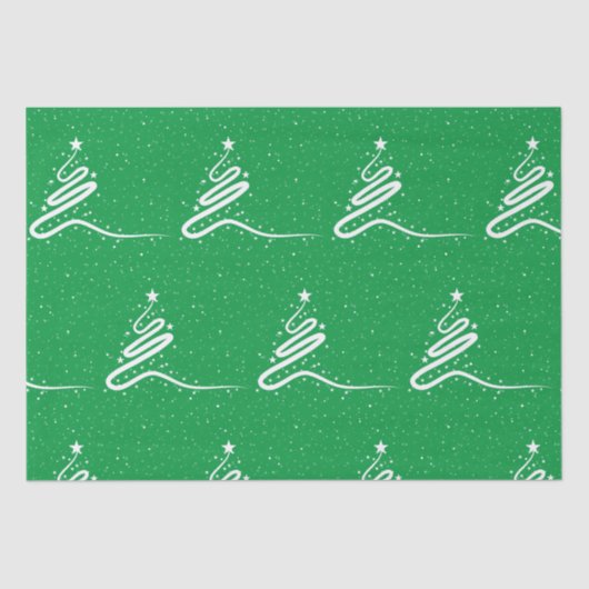 Kerstboom en sneeuwval tissuepapier (Voorkant)