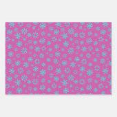 Kerstboom en sneeuwvlokken inpakpapier vel (Voorkant)