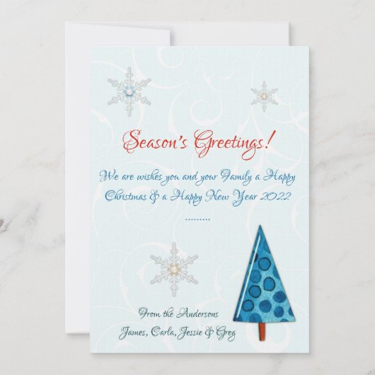 kerstboom en snoedige juwelen (Achterkant)