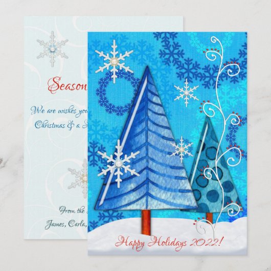 kerstboom en snoedige juwelen (Voorkant / Achterkant)