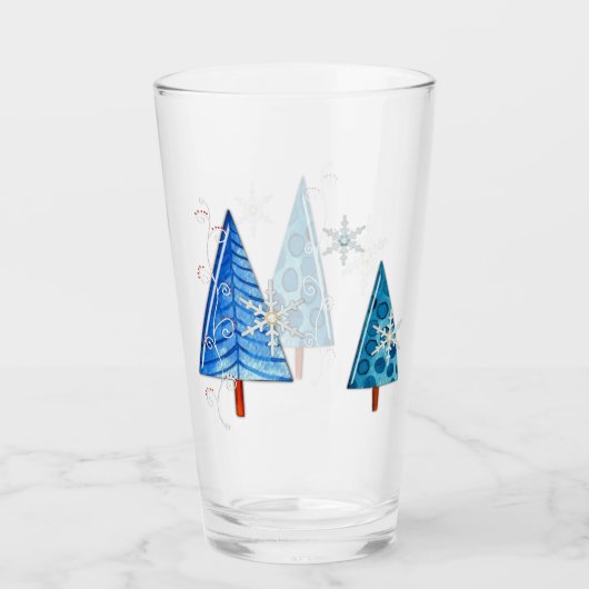 kerstboom en snoedige juwelen glas (Voorkant)