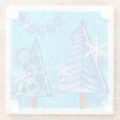 kerstboom en snoedige juwelen glazen onderzetter (Achterkant)