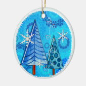 kerstboom en snoedige juwelen keramisch ornament (Links)