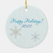 kerstboom en snoedige juwelen keramisch ornament (Achterkant)