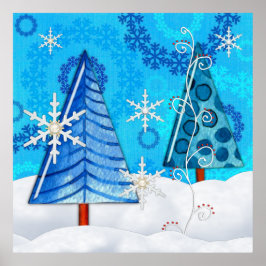 kerstboom en snoedige juwelen poster