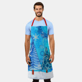 kerstboom en snoedige juwelen schort (Gedragen)