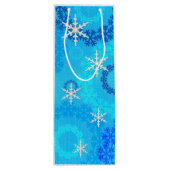 kerstboom en snoedige juwelen wijn cadeautas (Achterkant)