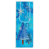 kerstboom en snoedige juwelen wijn cadeautas (Voorkant)