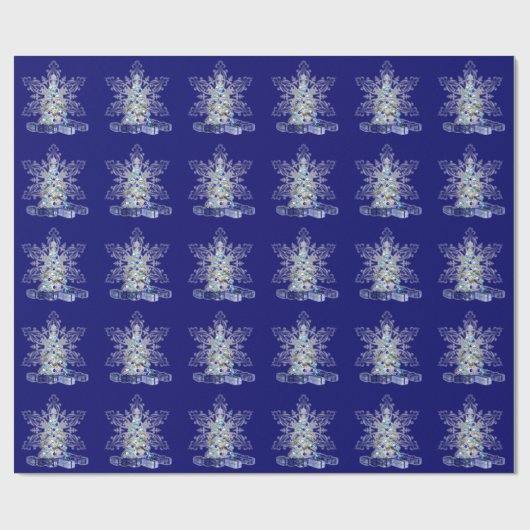 kerstboom en snoepgoed cadeaupapier (Vlak)