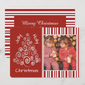 kerstboom en snoepriet Aangepaste foto Feestdagenkaart (Voorkant / Achterkant)