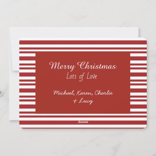 kerstboom en snoepriet Aangepaste foto Feestdagenkaart (Achterkant)