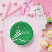 Kerstboom en Snowfall Paper Bowls Papieren Kommen (Feest)