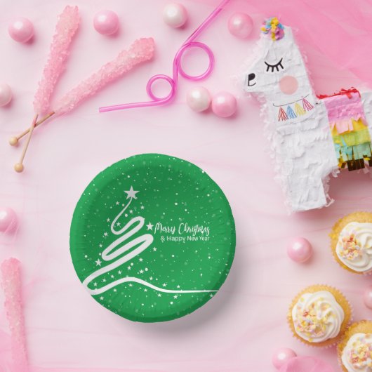 Kerstboom en Snowfall Paper Bowls Papieren Kommen (Feest)