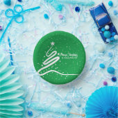 Kerstboom en Snowfall Paper Bowls Papieren Kommen (Feest)