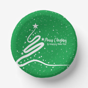 Kerstboom en Snowfall Paper Bowls Papieren Kommen