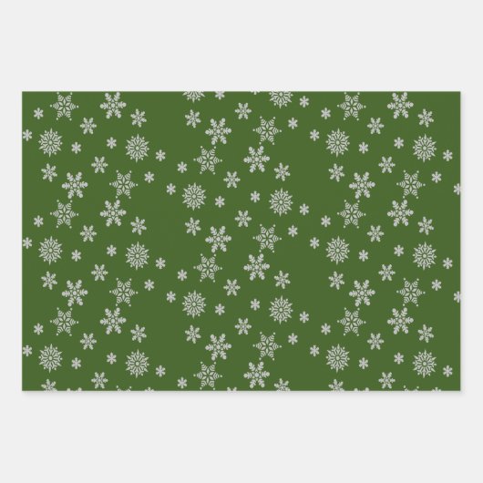 kerstboom en Snowflakes Inpakpapier Vel (Voorkant 3)