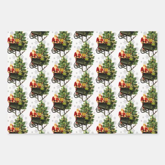  kerstboom en Snowflakes Inpakpapier Vel (Voorkant)