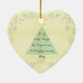 Kerstboom en Snowflakes Jouw tekst Keramisch Ornament (Achterkant)