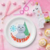Kerstboom en Snowman Papieren Bordje (Feest)