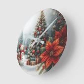 Kerstboom en Snowman Ronde Klok (Hoek)
