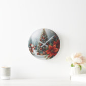 Kerstboom en Snowman Ronde Klok (Huis)