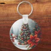 Kerstboom en Snowman Sleutelhanger (Achterkant)