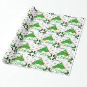 Kerstboom en Snowmen - Cadeaupapier (Uitgerold)