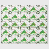 Kerstboom en Snowmen - Cadeaupapier (Vlak)