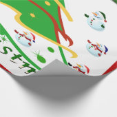Kerstboom en Snowmen - Cadeaupapier (Hoek)