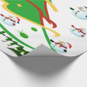 Kerstboom en Snowmen - Cadeaupapier (Hoek)