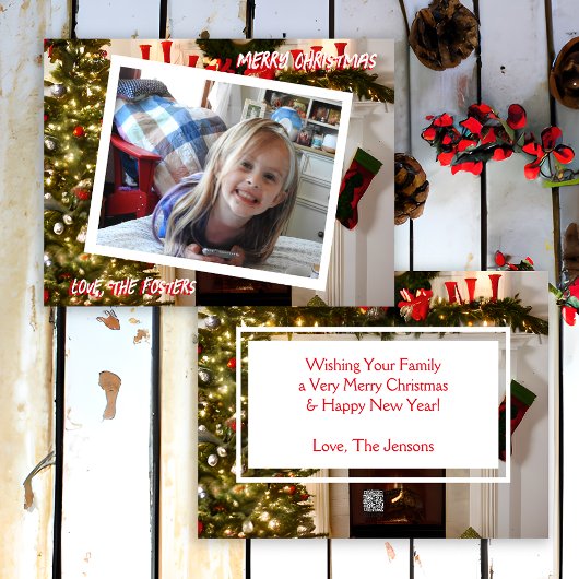 Kerstboom en sok Foto Vakantie Feestdagenkaart