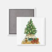 Kerstboom en  speelgoedmais magneet (Voorkant / Achterkant)