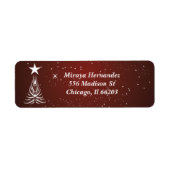 Kerstboom en Star On Top Adresetiketten Etiket (Voorkant)