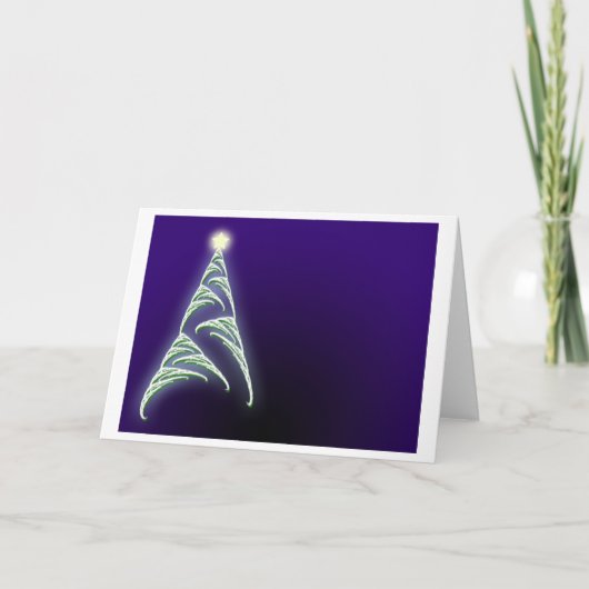 Kerstboom en Ster Feestdagen Kaart (Voorkant)