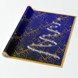 Kerstboom en sterren - cadeaupapier