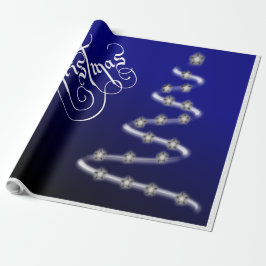 Kerstboom en sterren - cadeaupapier