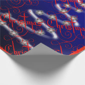 Kerstboom en sterren - cadeaupapier (Hoek)