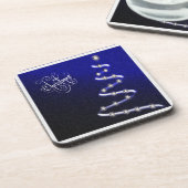 Kerstboom en sterren - drankjes onderzetter (Linkerzijde)