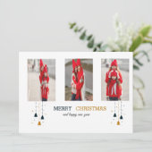 Kerstboom en sterren | Moderne feestdag Kaart (Staand voorkant)