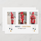 Kerstboom en sterren | Moderne feestdag Kaart (Voorkant / Achterkant)