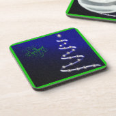 Kerstboom en sterren - onderzetter (Linkerzijde)