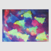 KERSTBOOM EN STERREN WATERVERF TISSUEPAPIER (Voorkant)