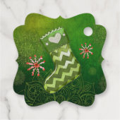 Kerstboom en Stocking Whimsey Bedankjes Labels (Achterkant)