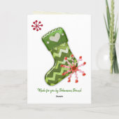 Kerstboom en Stocking Whimsey Kaart (Achterkant)