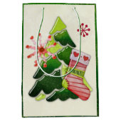 Kerstboom en Stocking Whimsey Medium Cadeauzakje (Voorkant)
