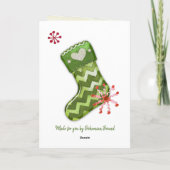 Kerstboom en Stocking Whimsey Notitiekaartje (Achterkant)