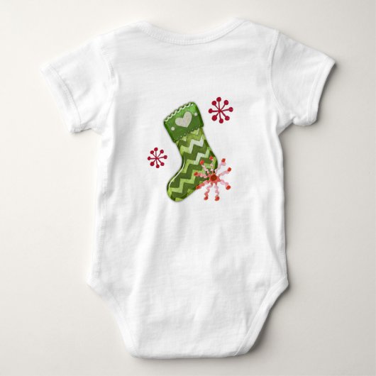 Kerstboom en Stocking Whimsey Romper (Achterkant)