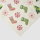 Kerstboom en Stocking Whimsey Tissuepapier (Detail)