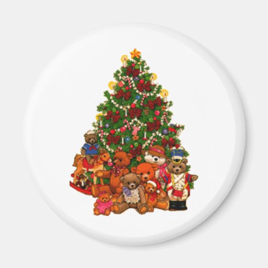 Kerstboom en Teddy Bears Magneet (Voorkant)