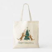 Kerstboom en tijgers tote bag (Achterkant)